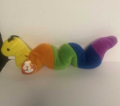 RARE Ty Beanie Babies Inch worm Stuffed Plush MWMT 4044 - Image 2