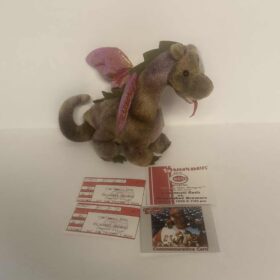 RARE 1998 Ty Beanie Babies Scorch the Dragon Cincinnati Reds Stuffed Plush MWMT