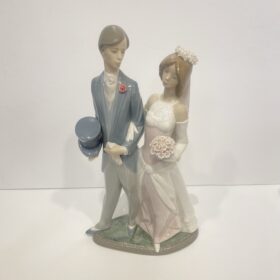 LLADRO Matrimony Bride and Groom Porcelain Figurine 1404 Retired w/Box