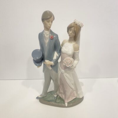 LLADRO Matrimony Bride and Groom Porcelain Figurine 1404 Retired w/Box